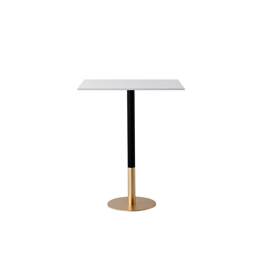 Elegant Decor Ronan 31.5" Pub Table, White/Gold, White and Gold - AF11R2832WH