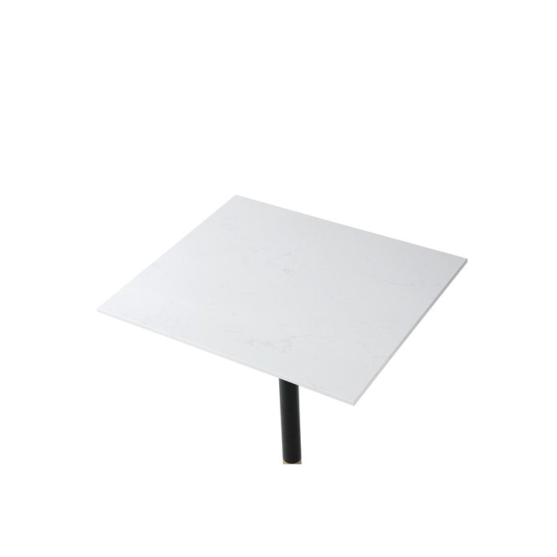 Elegant Decor Ronan 31.5" Pub Table, White/Gold, White and Gold
