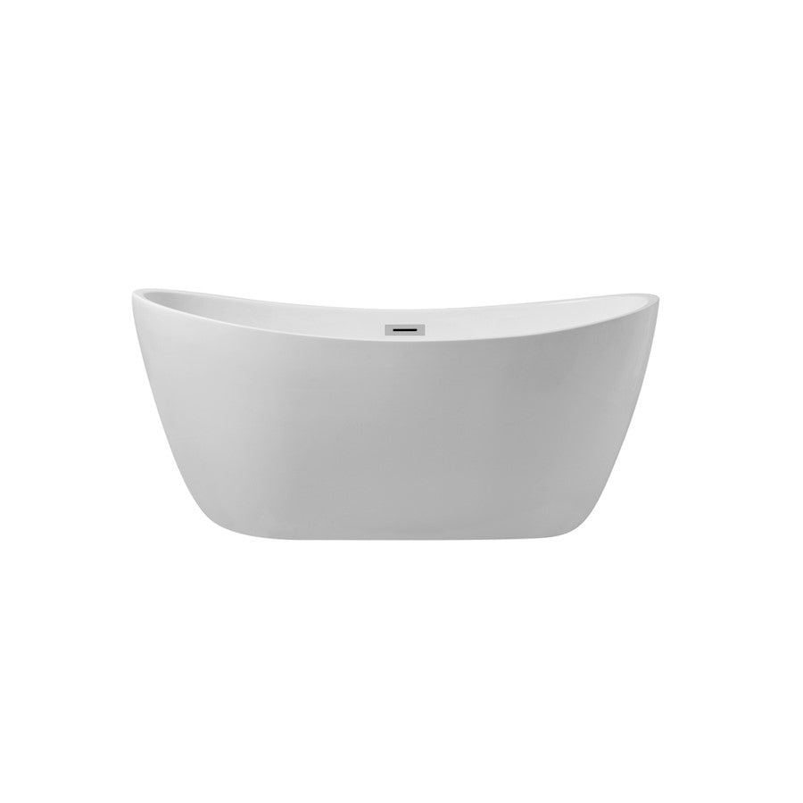 Elegant Kitchen/Bath Ines 54" Bathtub, Glossy White