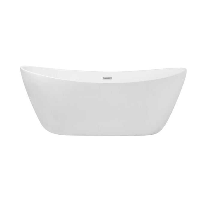Elegant Kitchen/Bath Ines 72" Bathtub, Glossy White