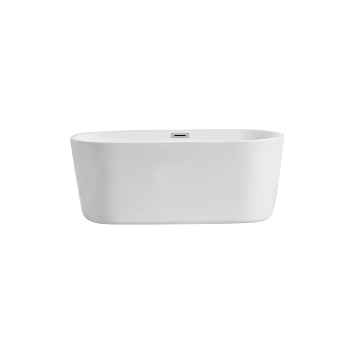 Elegant Kitchen/Bath Odette 59" Bathtub, Glossy White