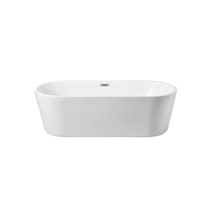 Elegant Kitchen/Bath Odette 65" Bathtub, Glossy White