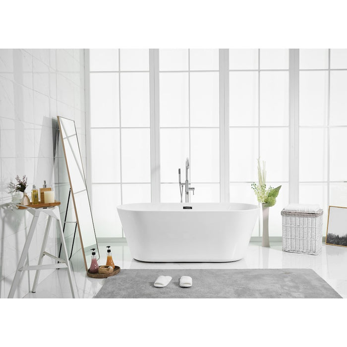 Elegant Kitchen/Bath Odette 65" Bathtub, Glossy White