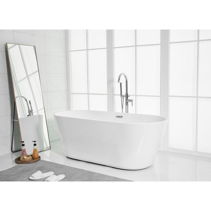 Elegant Kitchen/Bath Odette 65" Bathtub, Glossy White