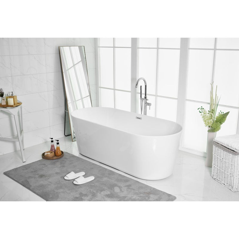 Elegant Kitchen/Bath Odette 71" Bathtub, Glossy White