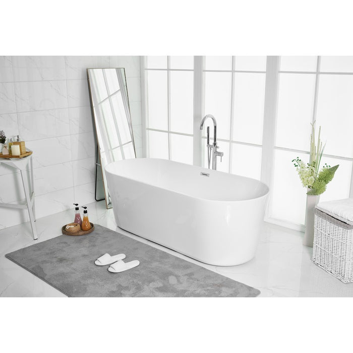 Elegant Kitchen/Bath Odette 71" Bathtub, Glossy White