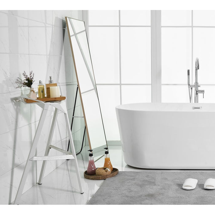 Elegant Kitchen/Bath Odette 71" Bathtub, Glossy White