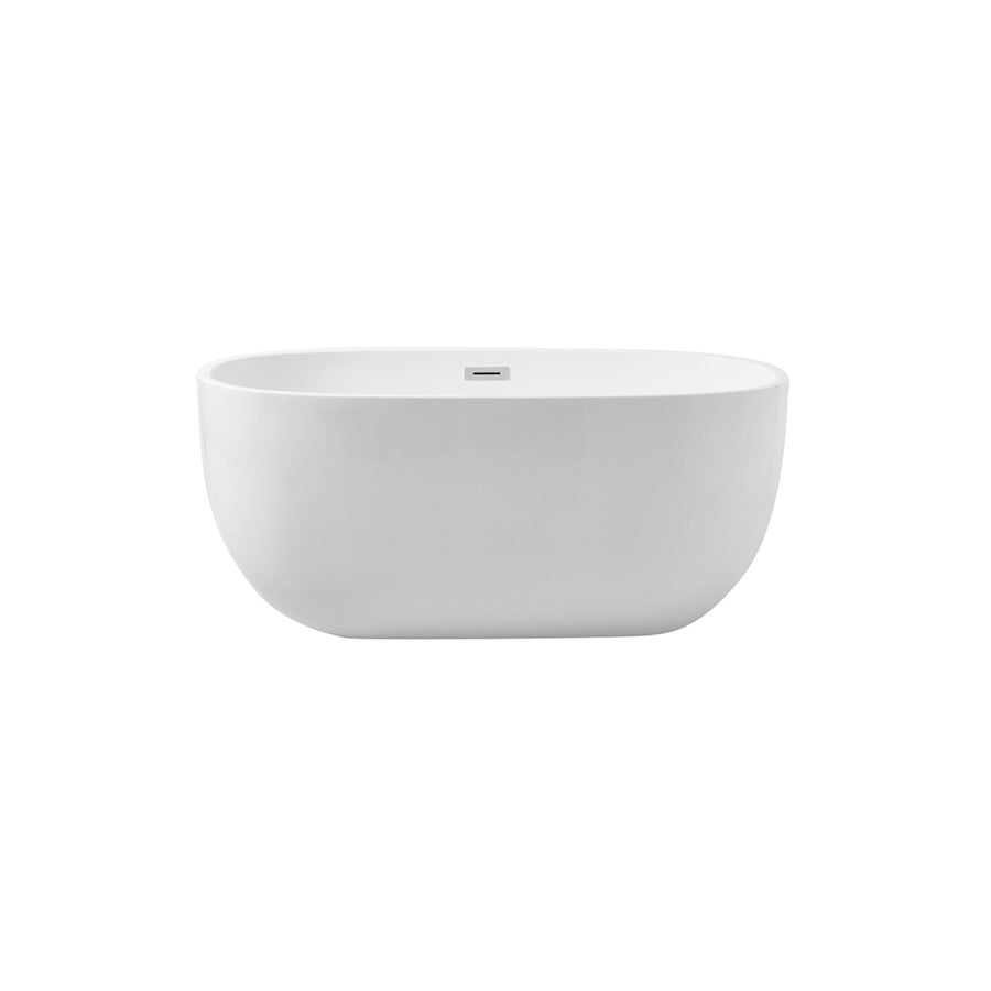 Elegant Kitchen/Bath Allegra 54" Bathtub, Glossy White