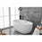Elegant Kitchen/Bath Allegra 54" Bathtub, Glossy White