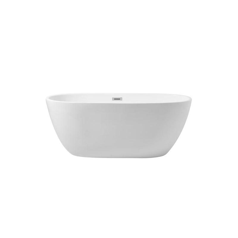 Elegant Kitchen/Bath Allegra 59" Bathtub, Glossy White