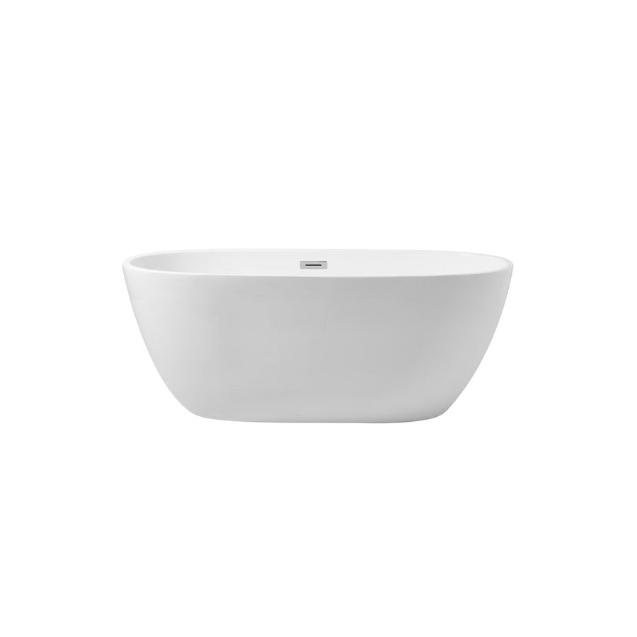 Elegant Kitchen/Bath Allegra 59" Bathtub, Glossy White