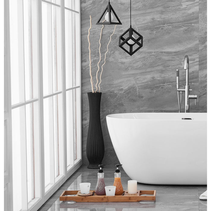 Elegant Kitchen/Bath Allegra 59" Bathtub, Glossy White