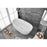 Elegant Kitchen/Bath Allegra 59" Bathtub, Glossy White
