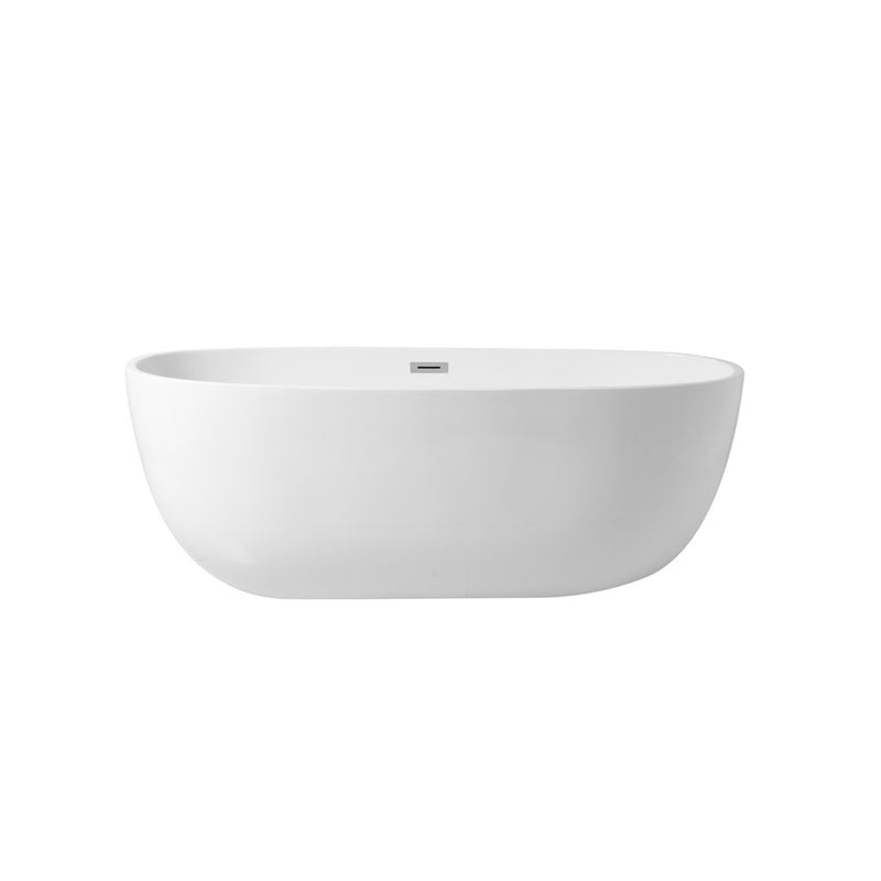 Elegant Kitchen/Bath Allegra 67" Bathtub, Glossy White