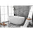 Elegant Kitchen/Bath Allegra 70" Bathtub, Glossy White