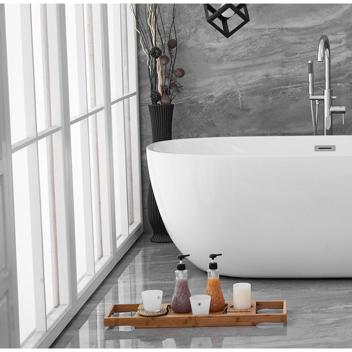 Elegant Kitchen/Bath Allegra 70" Bathtub, Glossy White