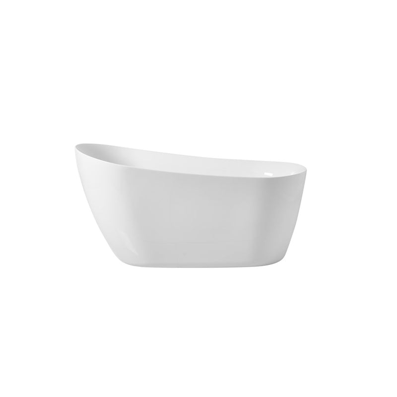 Elegant Kitchen/Bath Chantal 54" Bathtub, Glossy White