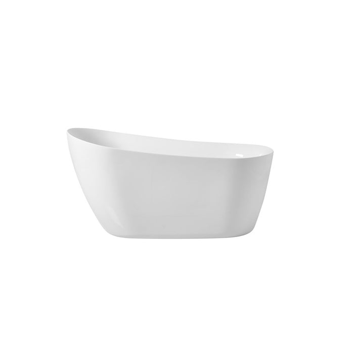 Elegant Kitchen/Bath Chantal 54" Bathtub, Glossy White