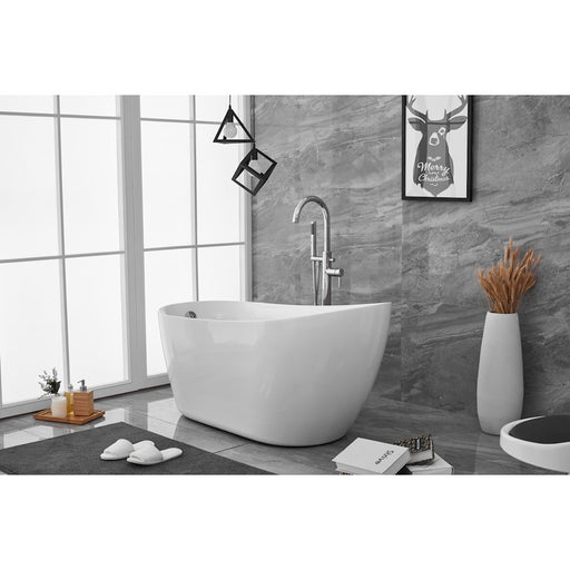 Elegant Kitchen/Bath Chantal 54" Bathtub, Glossy White