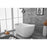 Elegant Kitchen/Bath Chantal 54" Bathtub, Glossy White