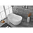 Elegant Kitchen/Bath Chantal 54" Bathtub, Glossy White