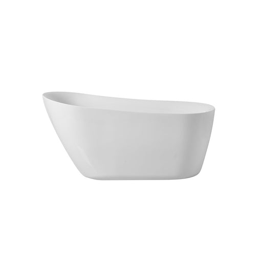 Elegant Kitchen/Bath Chantal 59" Bathtub, Glossy White