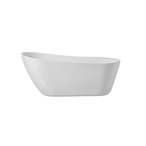 Elegant Kitchen/Bath Chantal 67" Bathtub, Glossy White