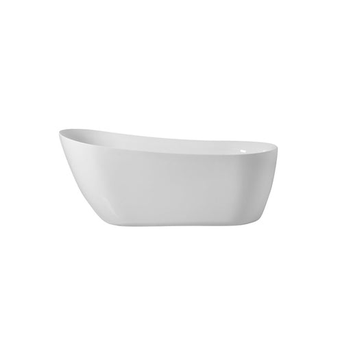Elegant Kitchen/Bath Chantal 70" Bathtub, Glossy White