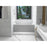 Elegant 3060 Niklaus 60" Left Faucet Bathtub, Glossy White