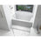 Elegant 3060 Niklaus 60" Left Faucet Bathtub, Glossy White