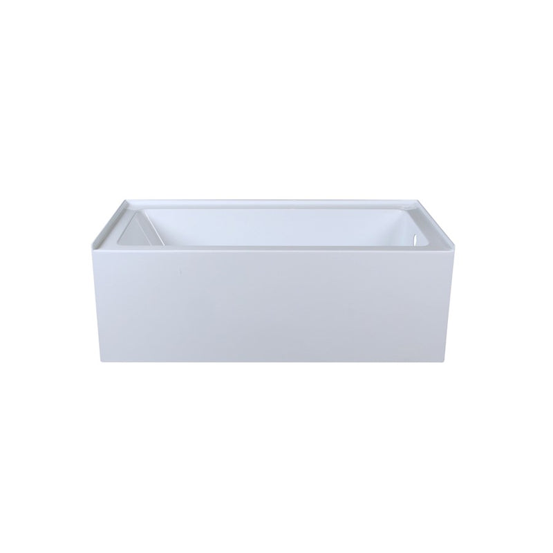 Elegant 3060 Niklaus 60" Right Faucet Bathtub, Glossy White