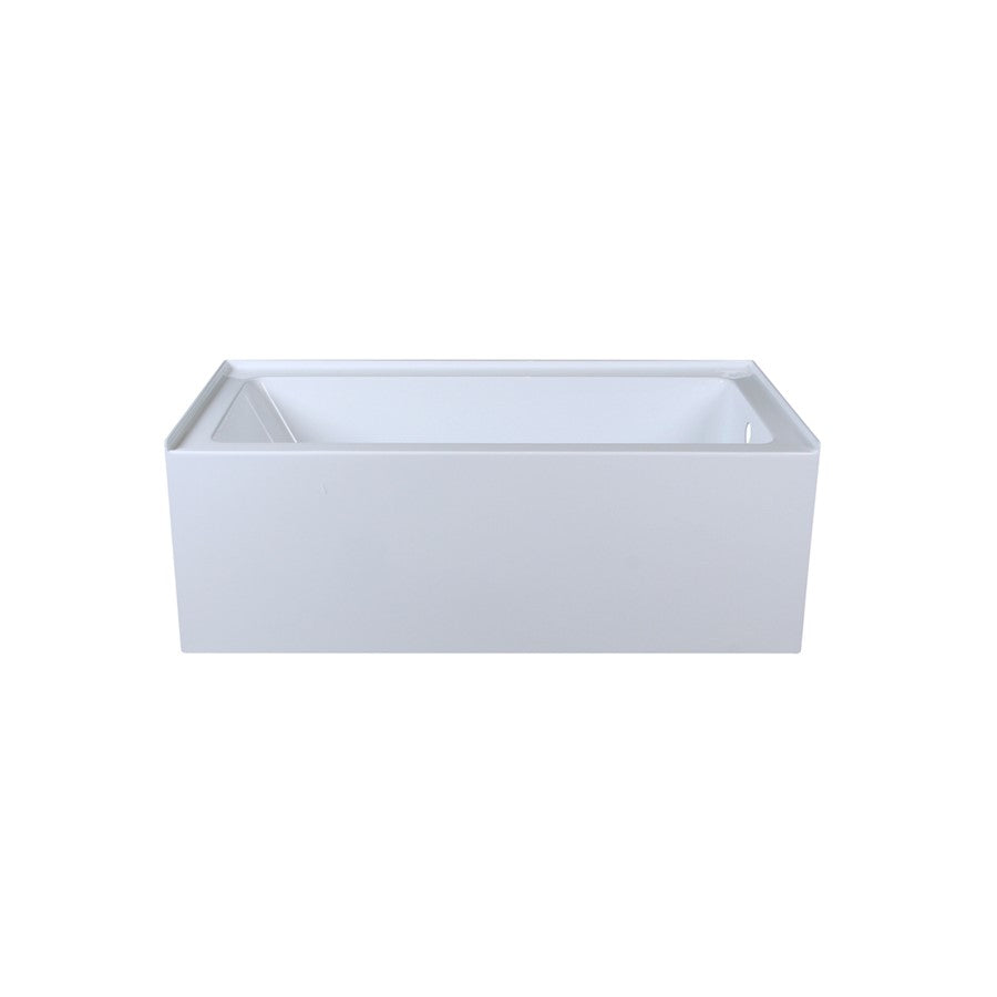 Elegant 3060 Niklaus 60" Right Faucet Bathtub, Glossy White