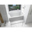 Elegant 3060 Niklaus 60" Right Faucet Bathtub, Glossy White