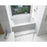 Elegant 3260 Niklaus 60" Right Faucet Bathtub, Glossy White
