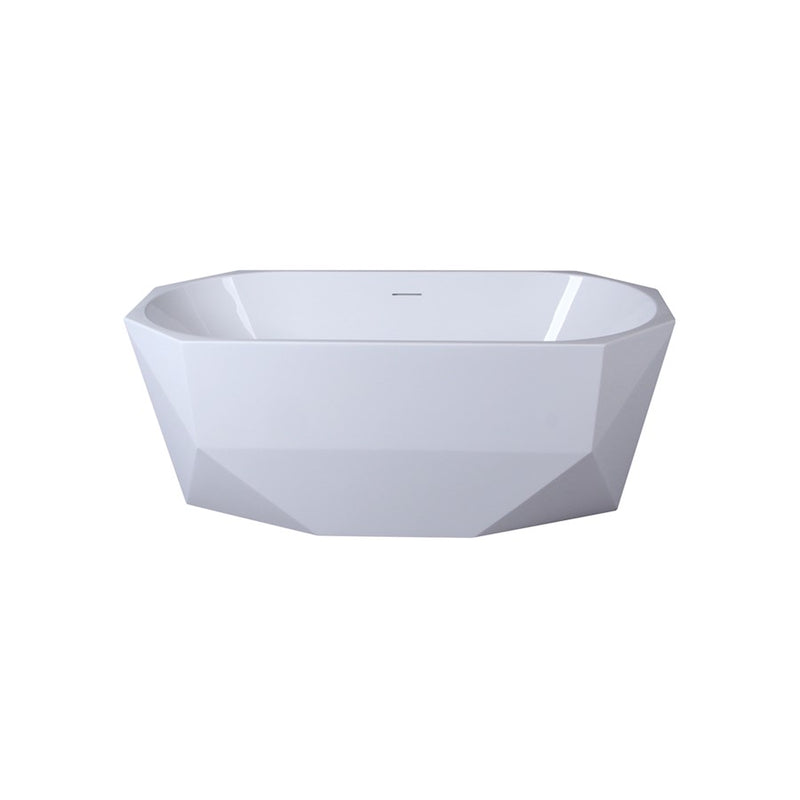 Elegant Kitchen/Bath Ethen 59" Bathtub, Glossy White