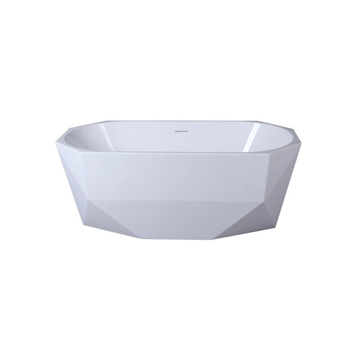 Elegant Kitchen/Bath Ethen 59" Bathtub, Glossy White