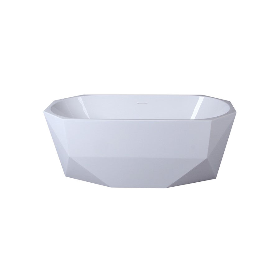 Elegant Kitchen/Bath Ethen 59" Bathtub, Glossy White