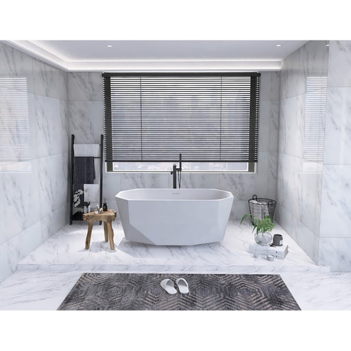 Elegant Kitchen/Bath Ethen 59" Bathtub, Glossy White