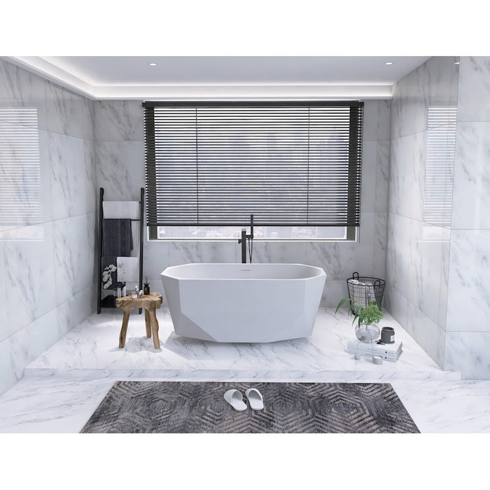 Elegant Kitchen/Bath Ethen 59" Bathtub, Glossy White