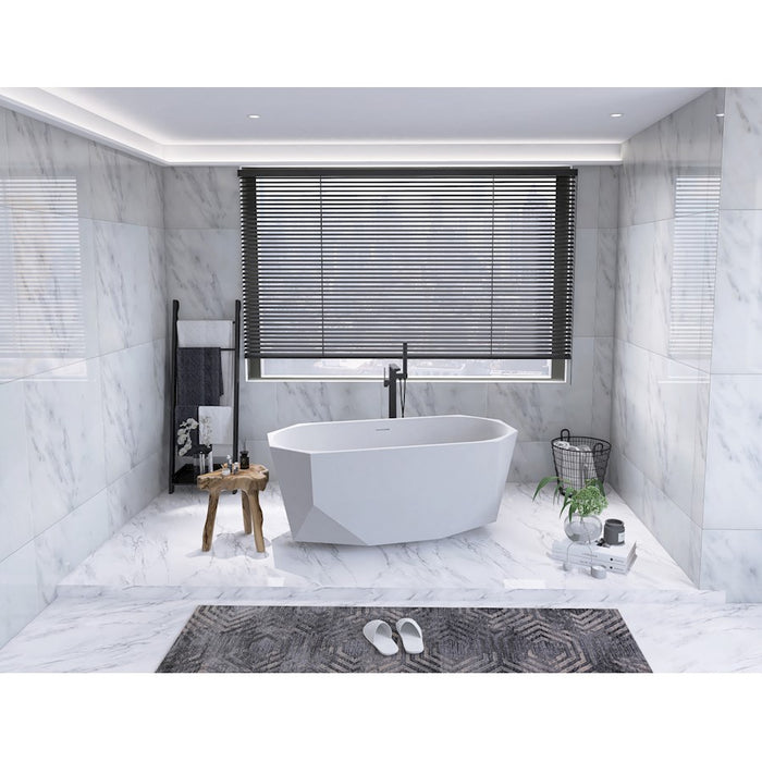 Elegant Kitchen/Bath Ethen 59" Bathtub, Glossy White