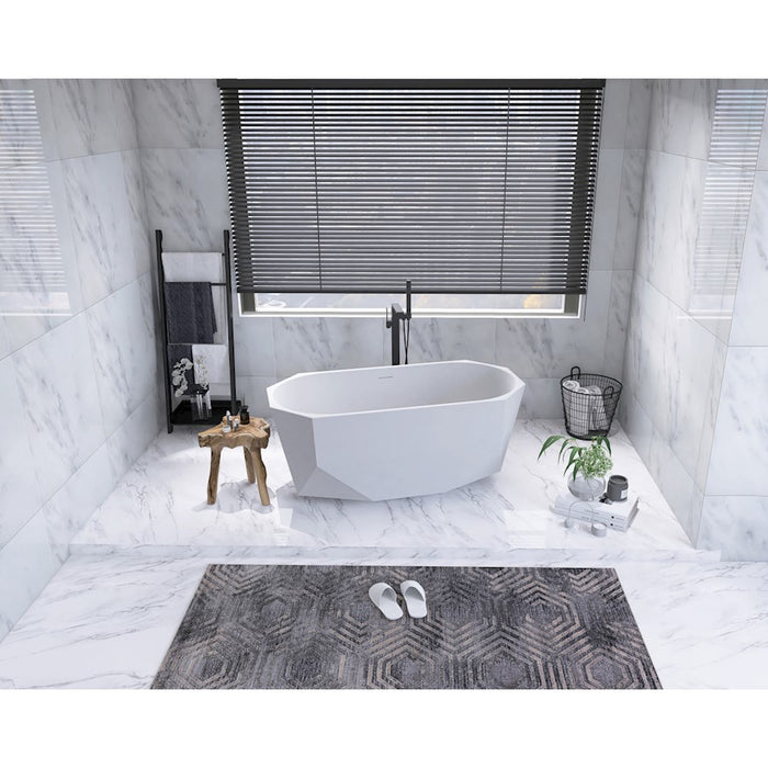 Elegant Kitchen/Bath Ethen 59" Bathtub, Glossy White