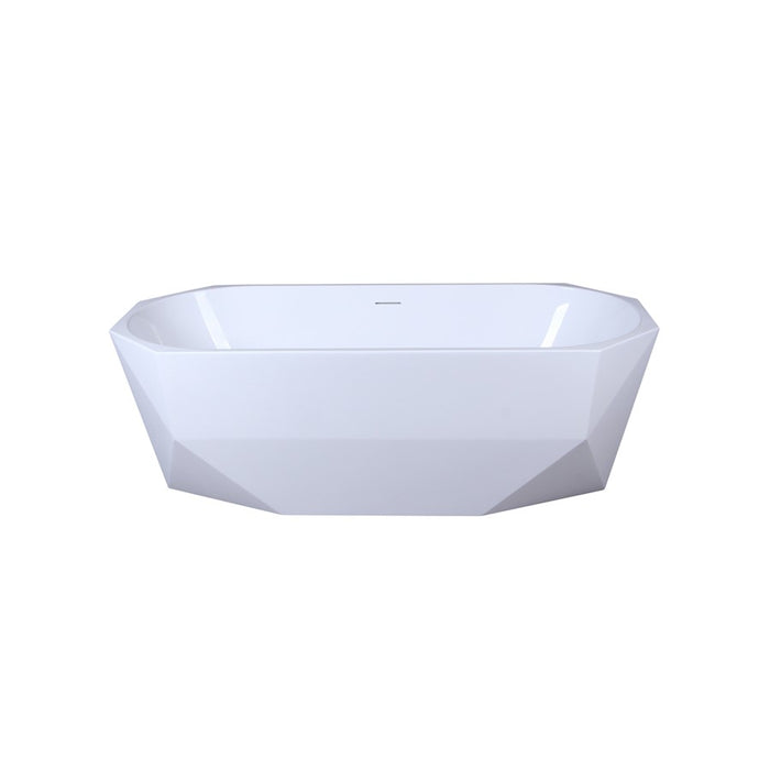 Elegant Kitchen/Bath Ethen 67" Bathtub, Glossy White