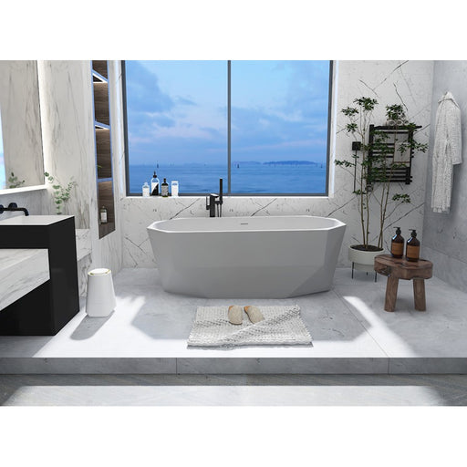 Elegant Kitchen/Bath Ethen 67" Bathtub, Glossy White