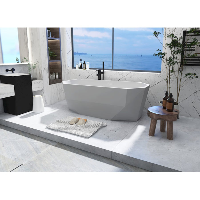 Elegant Kitchen/Bath Ethen 67" Bathtub, Glossy White