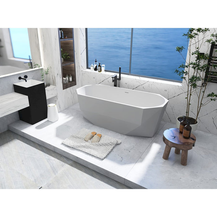 Elegant Kitchen/Bath Ethen 67" Bathtub, Glossy White