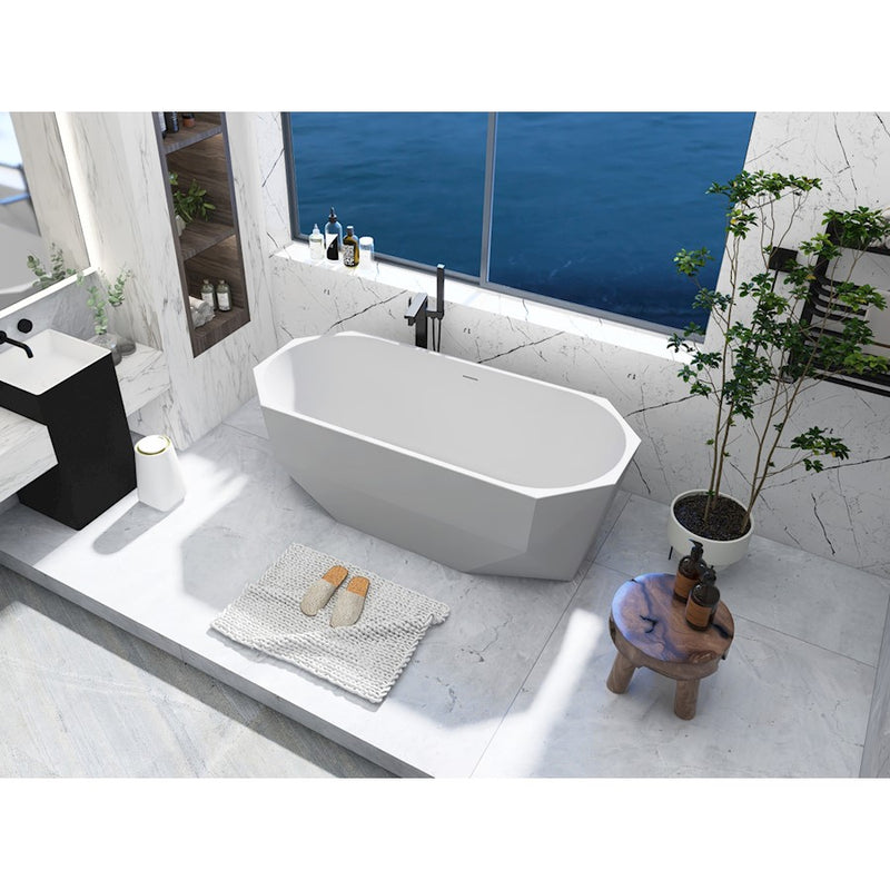 Elegant Kitchen/Bath Ethen 67" Bathtub, Glossy White