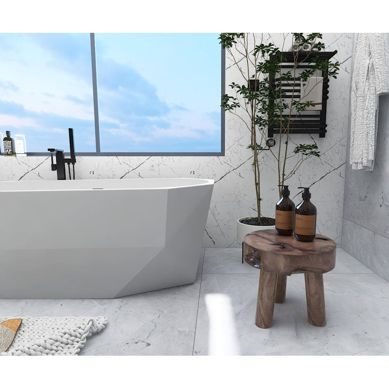Elegant Kitchen/Bath Ethen 67" Bathtub, Glossy White