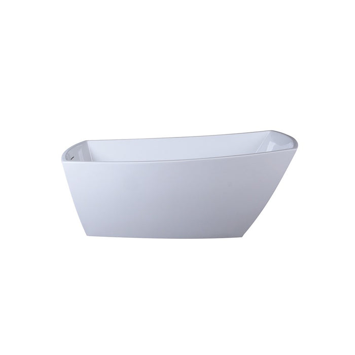 Elegant Kitchen/Bath Brock 67" Bathtub, Glossy White