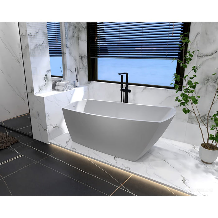 Elegant Kitchen/Bath Brock 67" Bathtub, Glossy White