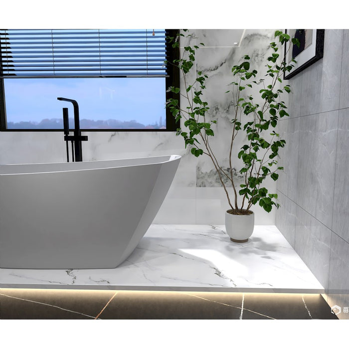 Elegant Kitchen/Bath Brock 67" Bathtub, Glossy White